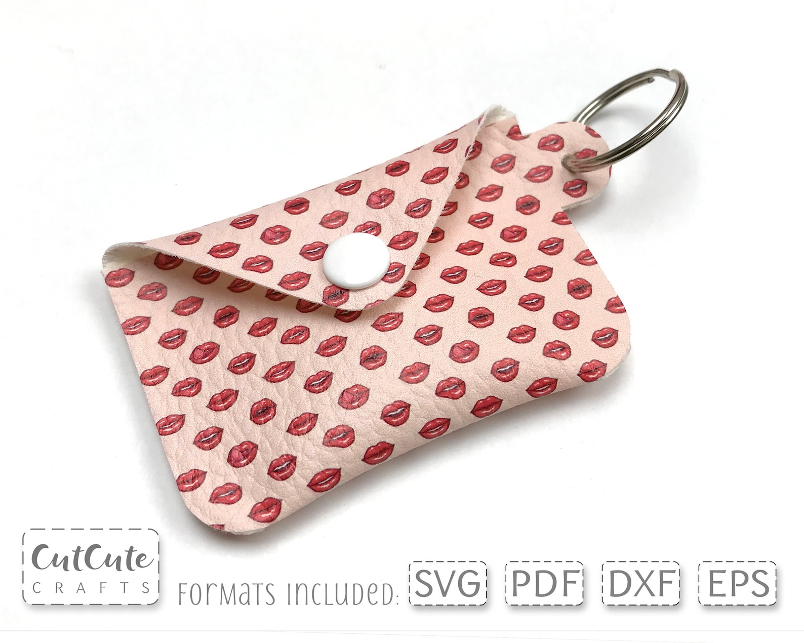 Download Envelope Mini Coin Purse SVG Template Faux Leather Keyring ...