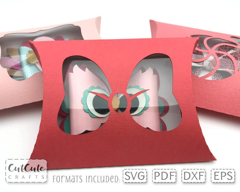 Hair Bow Pillow Box SVG Window Box SVG Template Small Gift Etsy