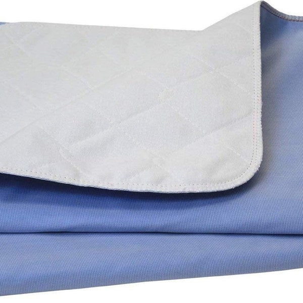 Big Size Washable Bed Pad/XXL Incontinence Underpad - 36 X 72 - Mattress Protector - Blue