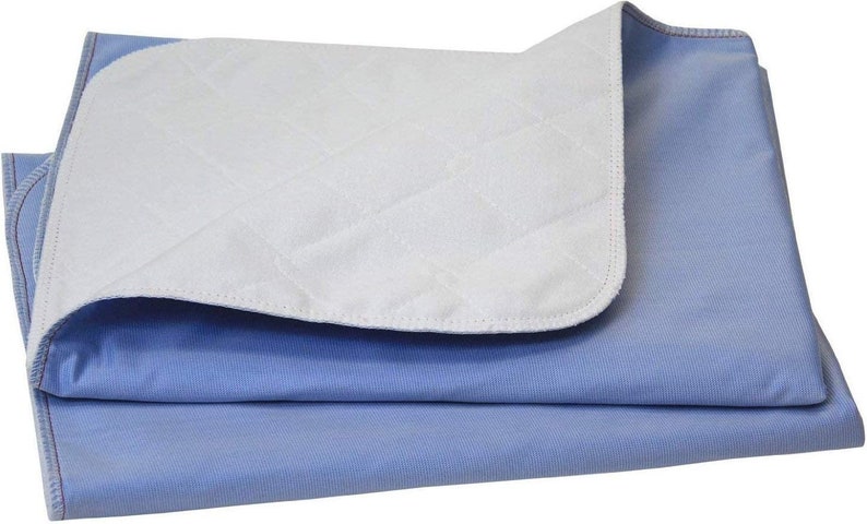 Big Size Washable Bed Pad/XXL Incontinence Underpad 36 X 72 Mattress Protector Blue image 1