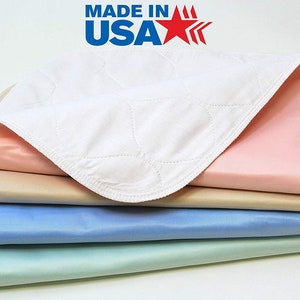 Washable Bed Pads/Reusable Incontinence Underpads 30x36-4 Pack - Blue, Green, Tan and Pink - Ideal for Children and Adults