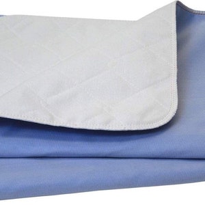 80 x 36 inches Big Size Washable Bed Pad / 3XL Incontinence Underpad - Mattress Protector - Blue