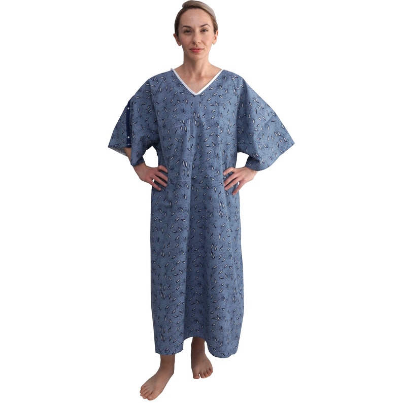 3 Pack Hospital Patient Gown IV Tieside W/telemetry Etsy Canada