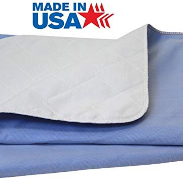 100% Cotton Top 2 Pack - Washable Bed Pads/High Quality, Waterproof Incontinence Underpad w/Vinyl Backing - 36 x 52 - for Children and adult