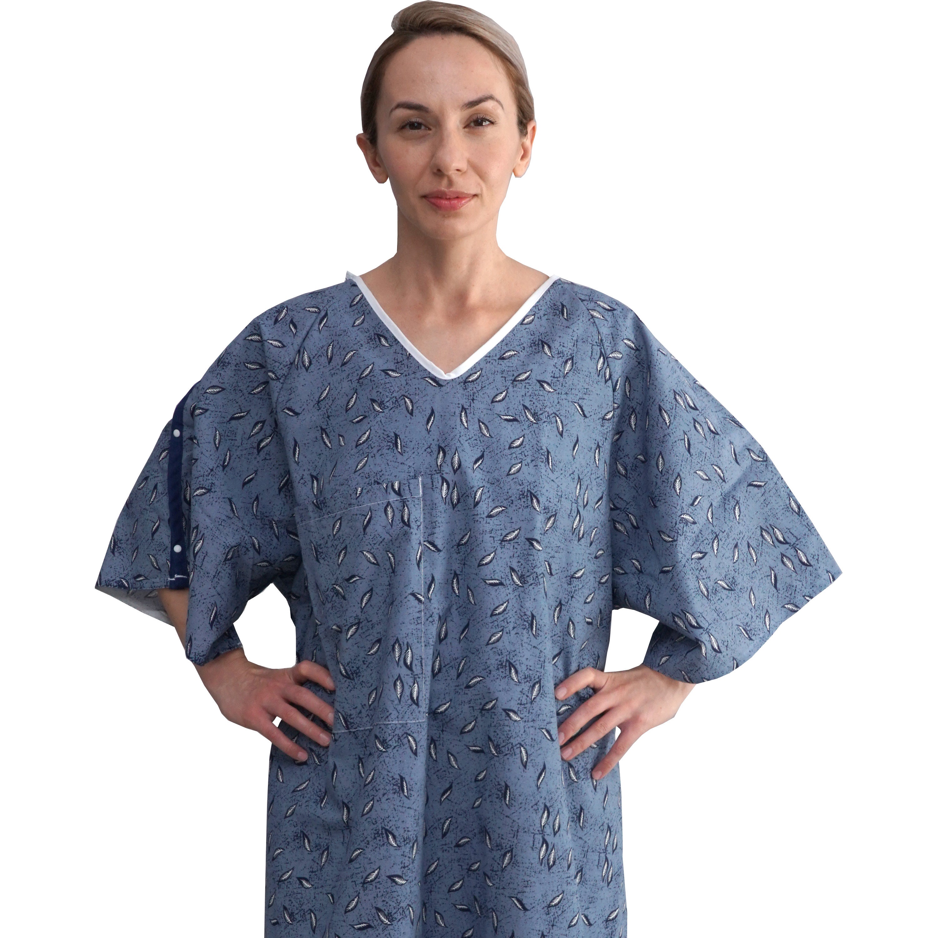 Front Opening Light Blue Unisex Examination Gown (Multi Pack) - BH Medwear