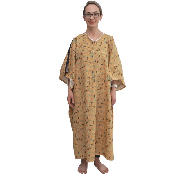 3PK - 10XL Hospital Gown IV with Snaps on Shoulders Oversized Hospital Gown Washable Patient Robe with Back Ties Reusable Big Size