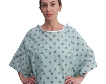 3 Pack - Ziekenhuis Gown IV Snap Sleeves - One Size Fits All (Small - 2XL) - Tie Back - Imperial Print