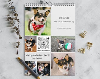 Therapy Dog (Corgi) Triscuit - 2026 Wall Calendar — 18 Photos of Pure Corgi Joy