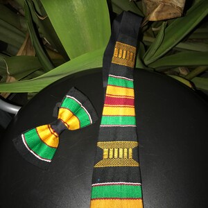 Kente tie and matching bowtie