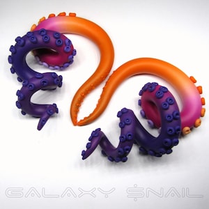 The Pastel Goth Tentacle Gauges / earrings / plugs/ fake gauges 8g, 6g , 2g, 0g, 00g, 3/8&quot;, 1/2&quot;, 9/16&quot;, 5/8&quot;, 3/4&quot;,7/8&quot;, 1&quot;