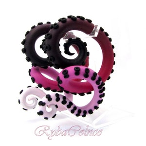 Oorbellen The Dark Pink Tentacles neppe pluggen