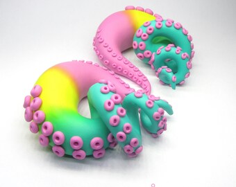 The Pastel Goth Tentacle Gauges 1" (25 mm)