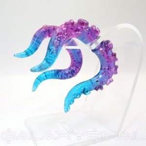 Fake Gauges The Aqua - Handgefertigte Resin Tentakel, Oktopus Faux Gauges Ohrringe, bezaubernde Meerjungfrau Accessoires