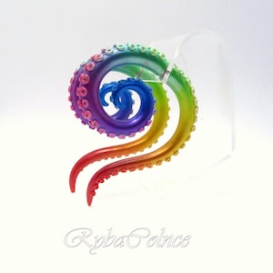 Earrings The Rainbow Tentacles Faux Gauges  Fake Plugs