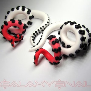 The Octopus Ear Gauges Earrings Plugs Fake Gauges Tunnels Stretchers 6g , 2g, 0g, 00g, 3/8&quot;, 1/2&quot;, 9/16&quot;, 5/8&quot;, 3/4&quot;,7/8&quot;, 1&quot; OctopusTales