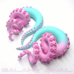 Pastel Goth Tentakel Anzeiger 16 mm - Umarme Türkis, Pink und Witchy Vibes für Menhera Goth Fashion und Boho Braut Anhänger