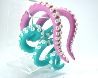 Pendientes/expansores/dilatadores falsos de tentáculos estilo gótico pastel de 8g, 6g, 2g, 0g, 00g, 3/8", 1/2", 9/16", 5/8", 3/4", 7/8", 1".