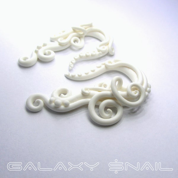 Bridal Charm: Tentacle Gauges 2g (8mm) - Octopus Elegance for a Whimsical Wedding Touch