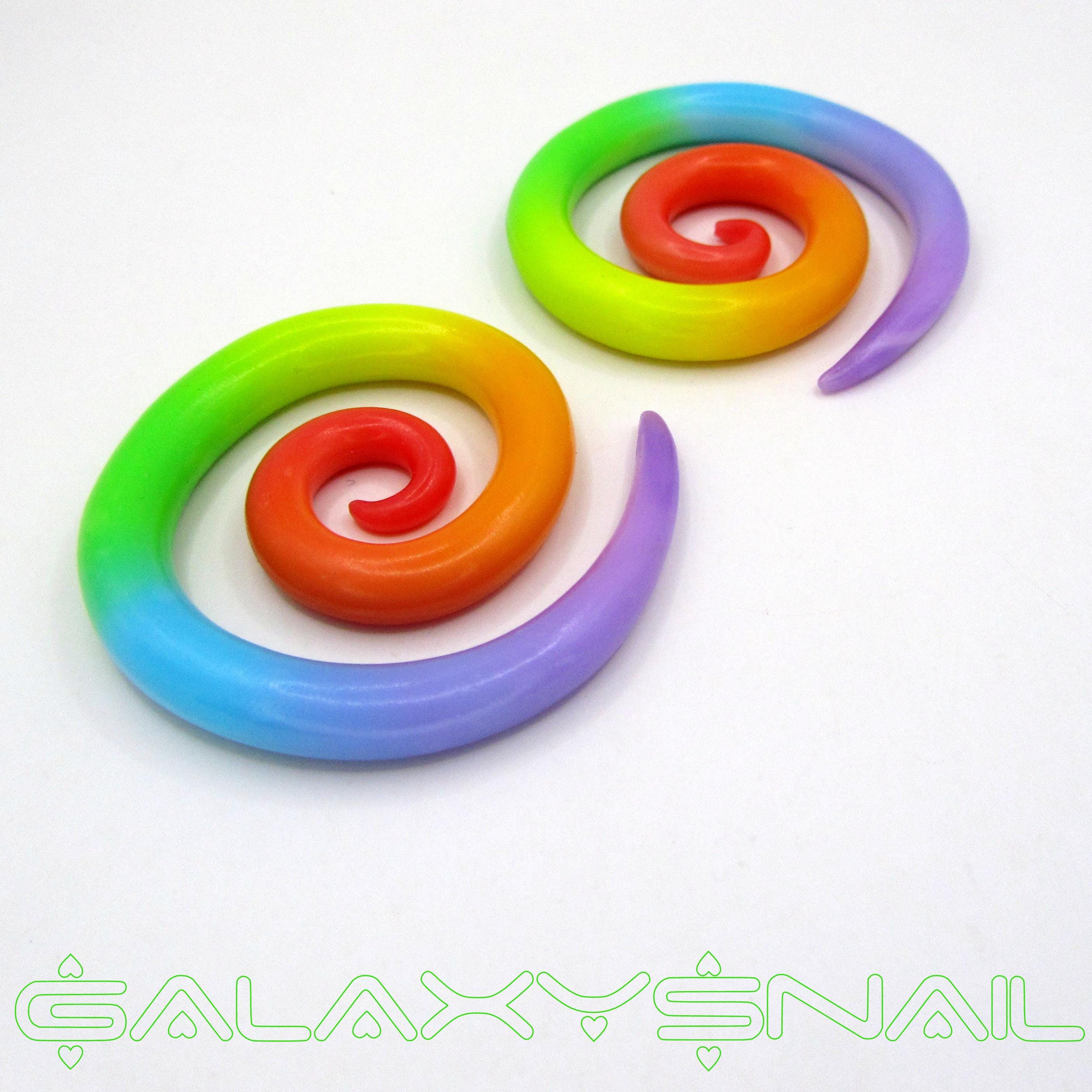 TT 8mm Surgical Steel Round RainBow Clear CZ Fake Ear Plug