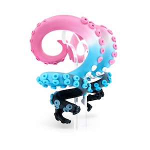 Tapones de arcilla Trans Octopus color rosa, azul y blanco, 6g-1".