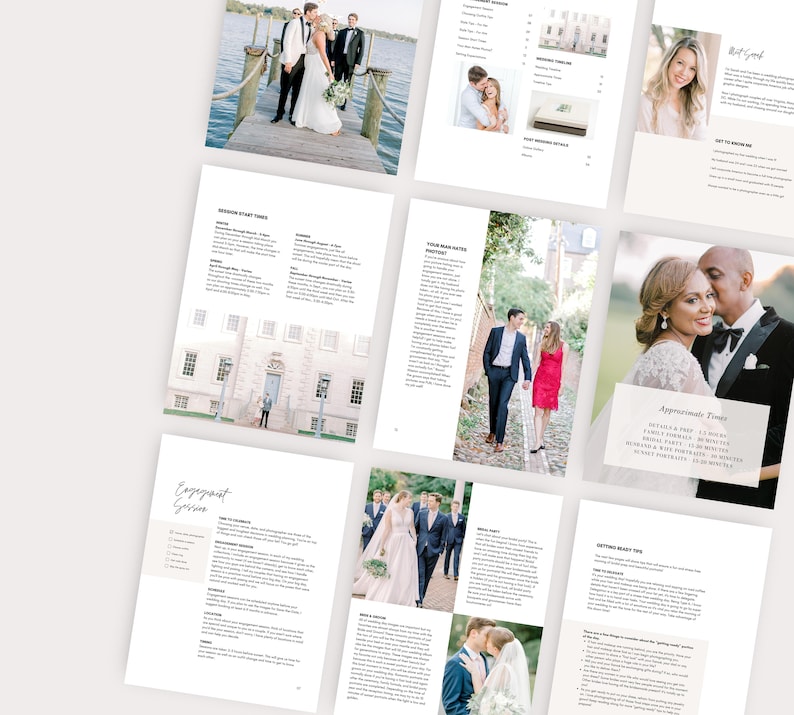 Welcome Guide Template Bridal Guide Canva Template Wedding image 3