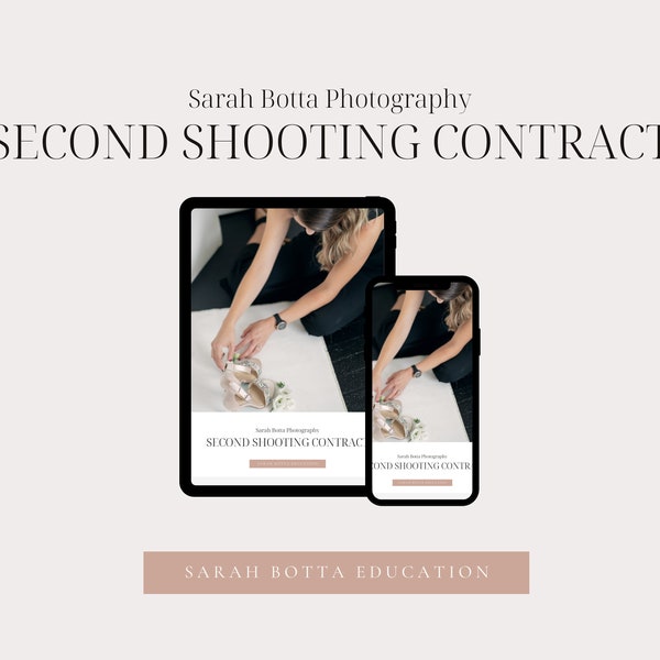 Independent Second Shooting Contract, Second Shooter Contract, Contract for Photographers, Photography Templates, Templates for Photographer