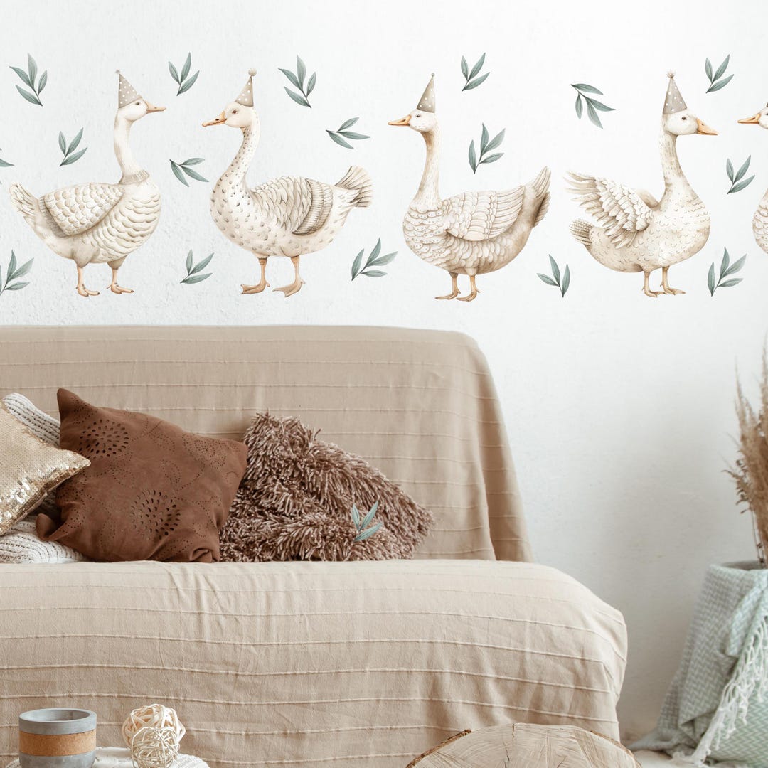 Animal Wall Decal Boho Nursery Wall Decal Fabric Removable Stickers ...