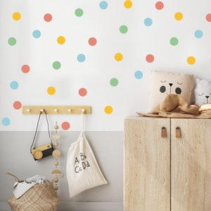 Modern Spots Fabric Wall Decal Boho Nursery Wall Decal Stickers REMOVEABLE Wall Decal Sticker Girls Room Decor Boys Room Decor Neutral