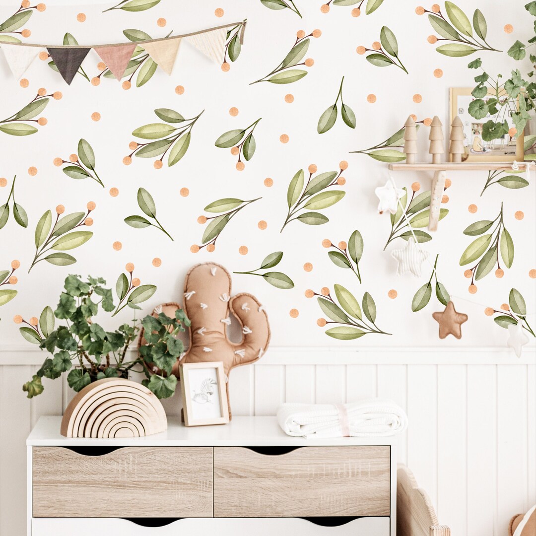 Flower Wall Decal Boho Nursery Wall Decor Sticker Nursery Decor Neutral ...