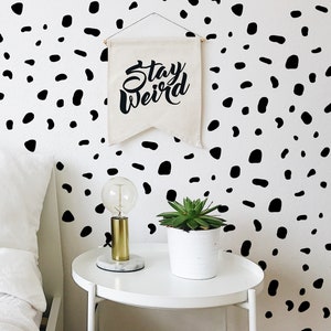 Dots Fabric Decal Boho Nursery Wall Decal Stickers REMOVEABLE Wall Decal Girls Room Decor Living Room Decal Boys Room Decor Modern Sticker