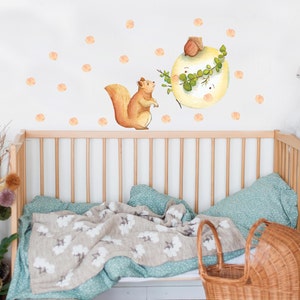 Animal Wall Decal Boho Nursery Wall Decal Stickers Fabric REMOVEABLE Wall Decor Nursery Decals Neutral Girls Room Decal Boys Room Decor