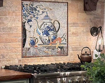 English Teapot Kitchen Backsplash Mosaic Tile