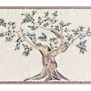 Olive Tree Backsplash Mosaic Tile