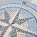 Backsplash Blue Compass Rose Nautical Marble Mosaic Medallion Tiles for ...