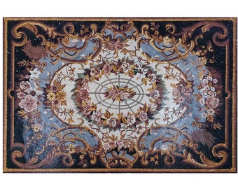 Natural Marble Mosaic Rug
