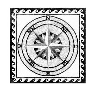 Black White Square Marble Mosaic Medallion Tiles. Hand cut Mosaic, Customization available, Indoor/Outdoor Ok. Roman Mosaics