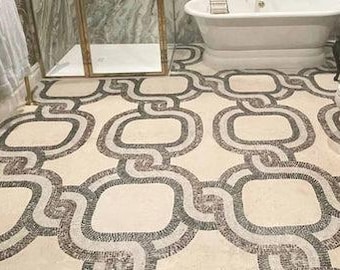 Bathroom Marble Mosaic Flooring