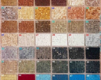 Sample of Hand cut Mosaic Tile Color Palette.