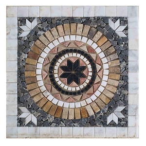 24&quot;x24&quot; Exotic Natural Marble Flooring Medallion Model 6