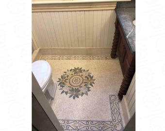 Toilets Marble Mosaic Flooring