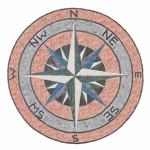 Compass Rose Nautical Mosaic