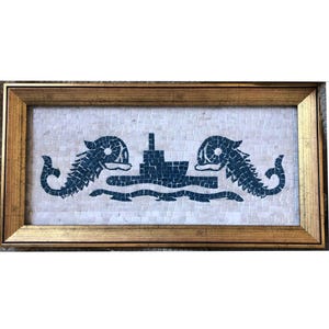 Fish Mosaic Wall Art with Frame