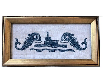 Fish Mosaic Wall Art with Frame