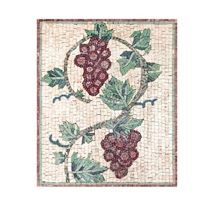 Grapes Backsplash Mural Mosaic Art