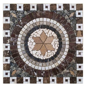 24&quot;x24&quot; Exotic Natural Marble Flooring Medallion Model 4