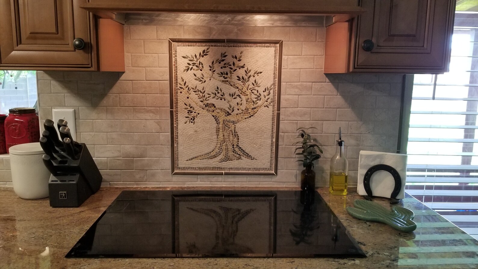 Olive Tree Backsplash Mural Marble Mosaic Tiles. Handcrafted Etsy