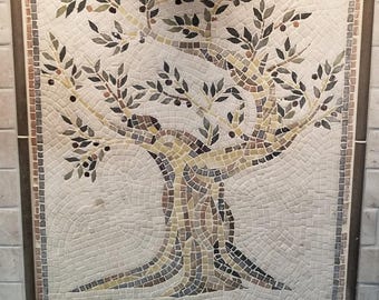 Olive Tree Mosaic Backsplash