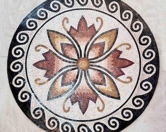 Marble Mosaic Medallion for Backsplash or Flooring
