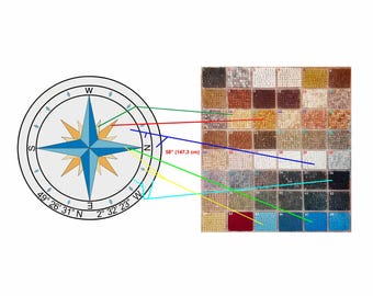 Personalize Compass Rose Nautical Mosaic Medallion