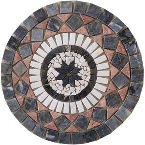 24&quot; Exotic Natural Marble Flooring Medallion Model 5